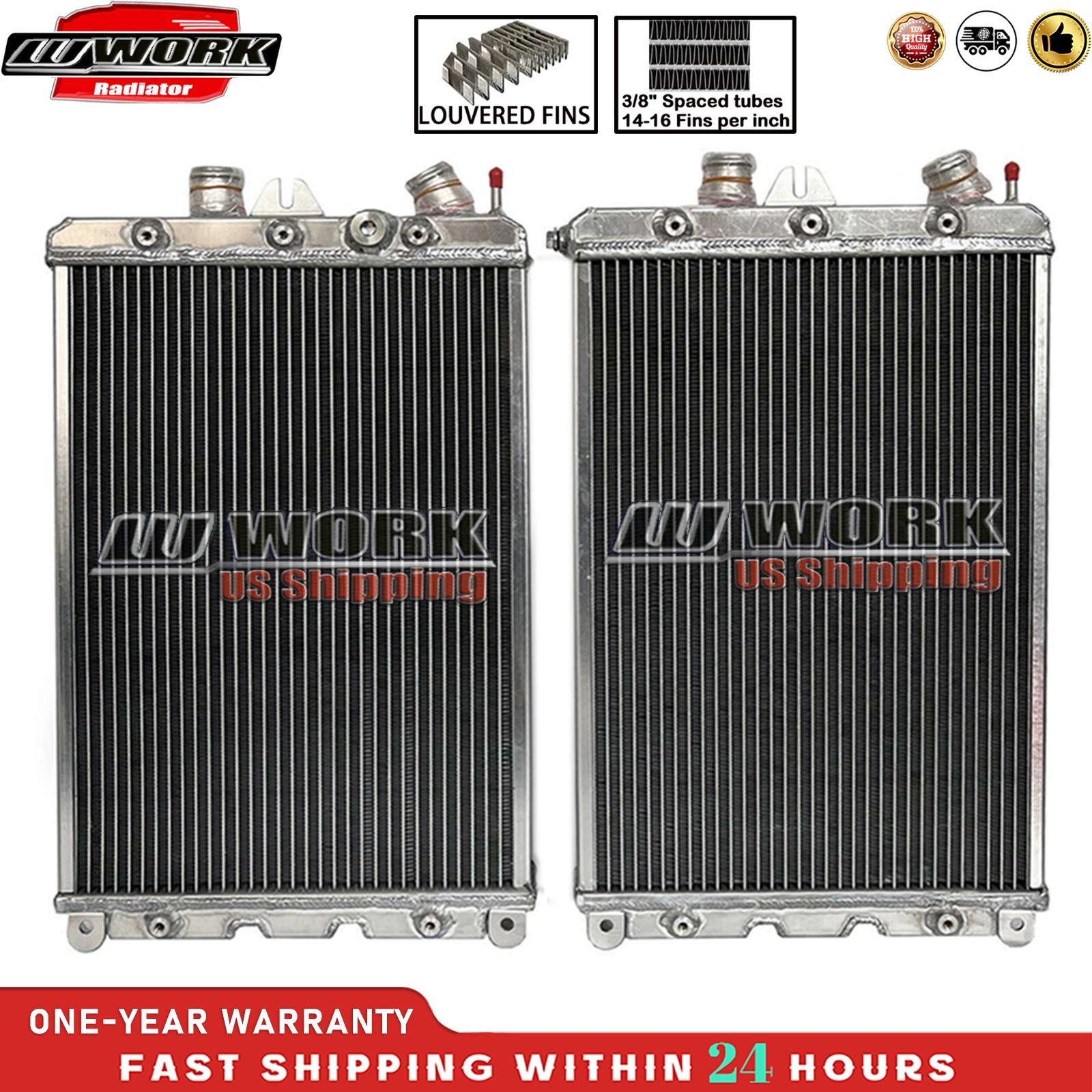 Right + Left Side radiator For 2006-2009 2007 2008 Ferrari F430 4.3L  Aluminum