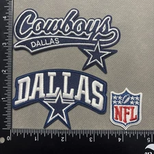 LOT OF 3 DALLAS COWBOYS IRON ON EMBROIDERED PATCH