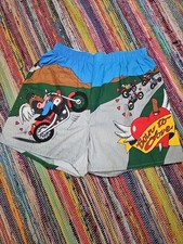New NOS Vintage Made In USA Men's Boxer Shorts Underwear Motorcycle L 36 38 Cute