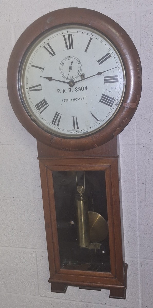 Antique Seth Thomas No.2 8-Day Regulator Clock Working PA Railroad