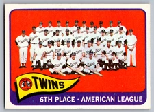 1965 TOPPS #24 MINNESOTA TWINS TEAM CARD W/KILLEBREW/KAAT/OLIVA