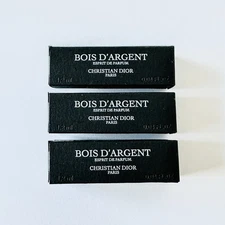 3 x Christian Dior Bois D'Argent Esprit de Parfum Mini Sample Spray 1.2ml