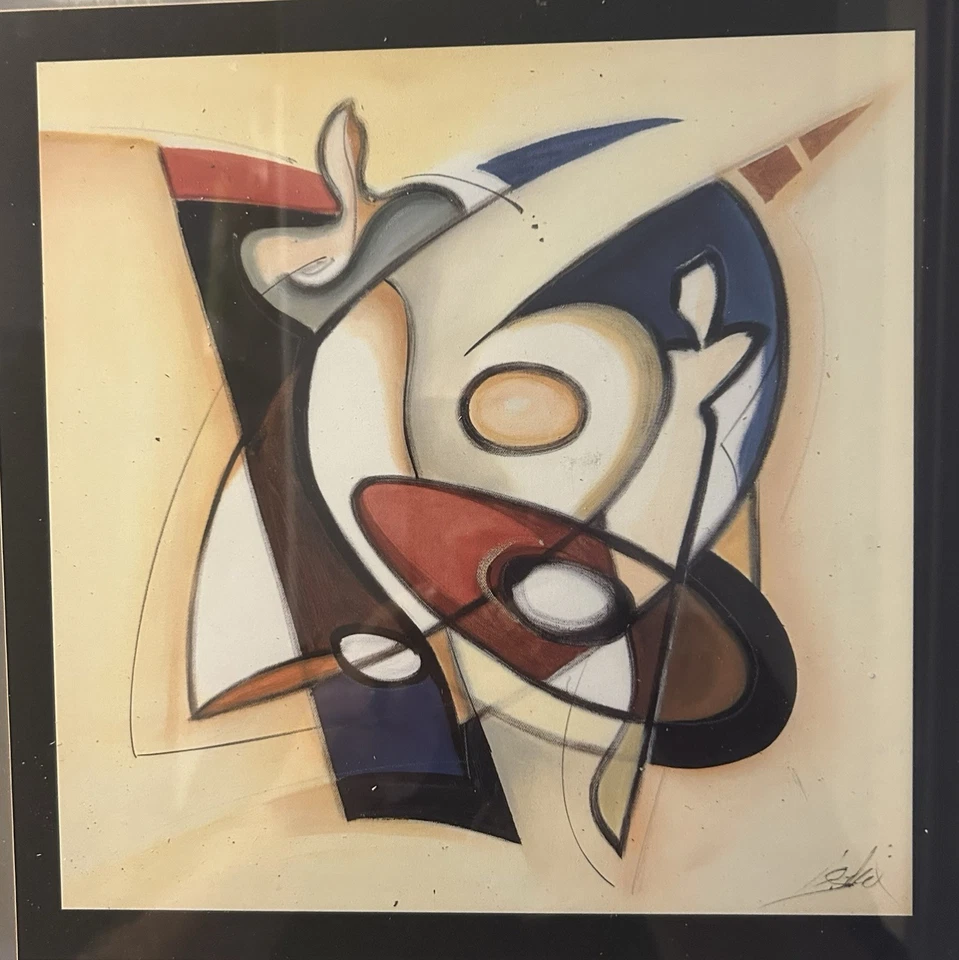 Impresión artística abstracta de ALFRED ALEXANDER GOCKEL JAM SESSION doble cara Vidrio 15x15 Foto 2 de 4