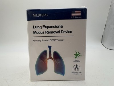 Mill.Steps Lung Expansion & Mucus Removal Device OPEP Therapy   New in Box