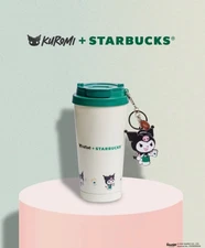 Starbucks x KUROMI Sanrio 16oz Tumbler with Metal Charm Hongkong Limited Gift