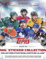 2025-26 TOPPS NHL Collection Sticker Album - 10 Brand New Stickers In Book 🇺🇸