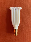 Vintage Aladdin Alacite Precision Opalescent Milk Glass Lamp Finial-Pearl White