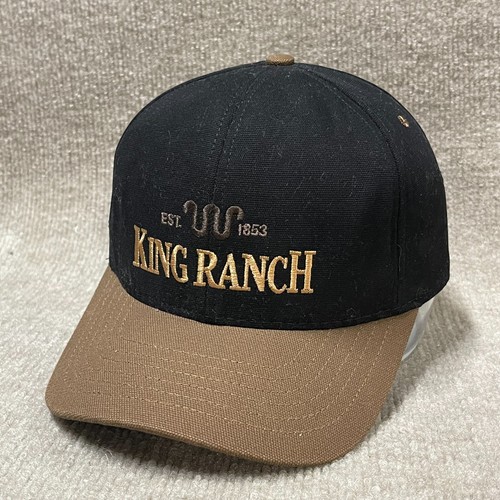 Vintage King Ranch Hat Cap Mens Kingsville Texas Leather Strap Back ...