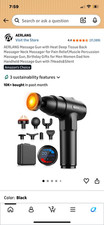 AERLANG Heated Percussion Massage Gun w/ LED Display, 7 Heads, Black
