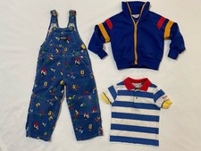 Vintage Osh Kosh Lands End Health Tex Lot Boys Overalls Shirt Zip Jacket Set 3