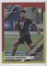 2019 Panini Donruss Optic Rookies Red & Yellow Prizm Saquan Hampton #138 tx8