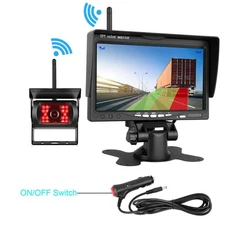 Wireless Backup Rear View Camera System Car 7" Monitor Night Vision For Truck RV