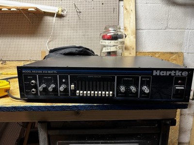 Hartke HA3500 Bass Amp Head 350W Tube/Solid State Hybrid Rackmount Amp