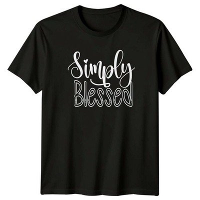 Simply Blessed Damen T-Shirt Dankbarkeit Inspirierend Geburtstag Geschenk für Sie