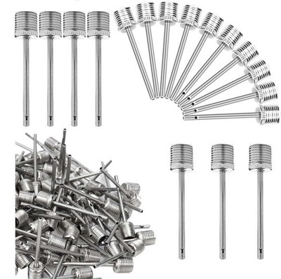 Air Pump Needle,50Pcs FMMTHQ Dual-Port Basketball Inflation silver