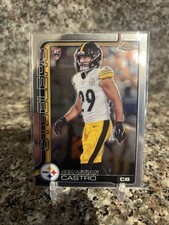 2025 Topps Chrome Football Sebastian Castro #370 Base Rookie RC Steelers