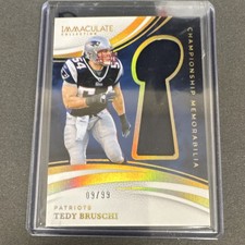 Panini 2023 Immaculate Championship Memorabilia Tedy Bruschi #CME-TBR /99 Patri…