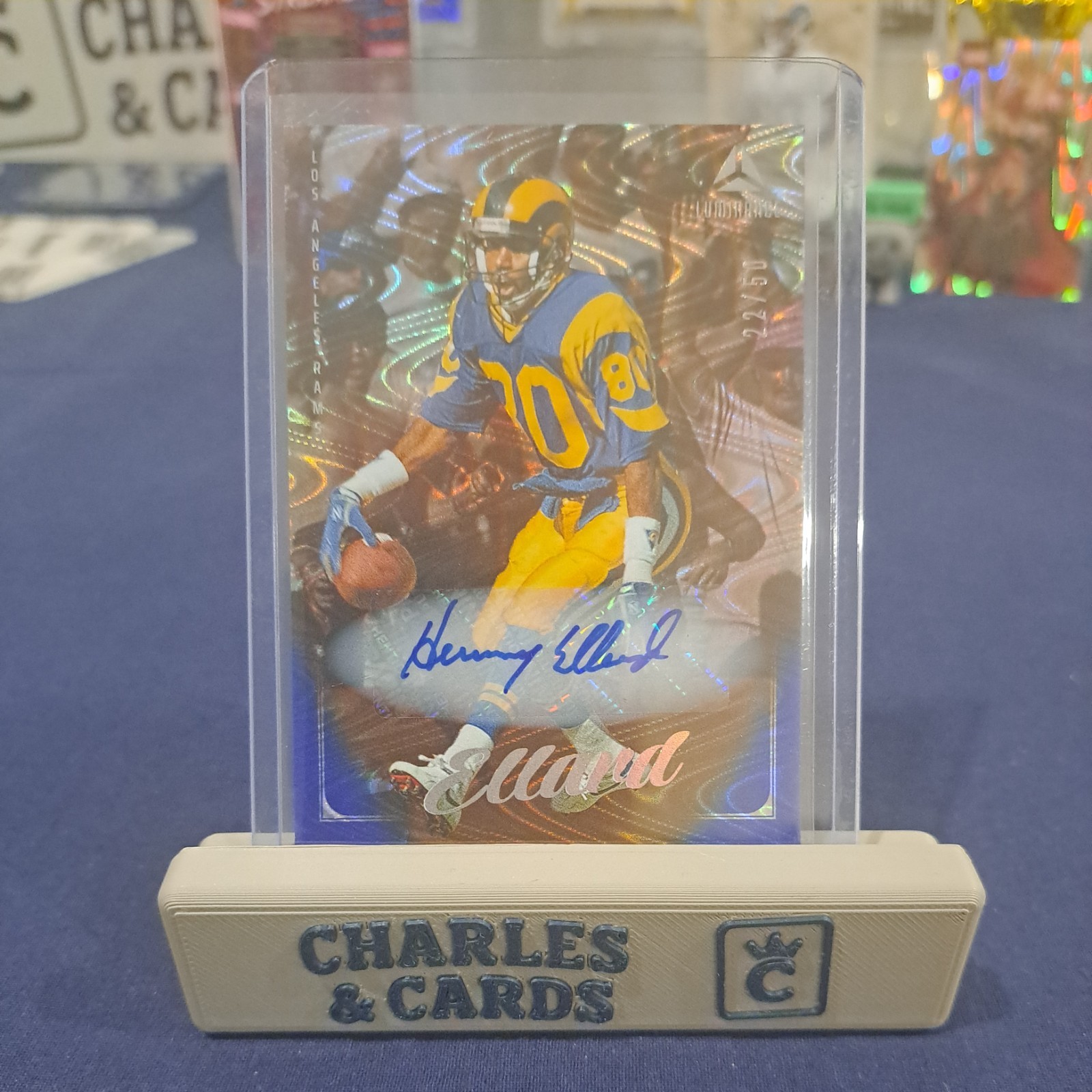 2025 Panini Luminance Henry Ellard #69 Blue Autographs /50 (AU) LA Rams