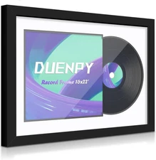 Vinyl Record Display Frame 16x22 Inches Display Record Album and 12.5x12.5 Album