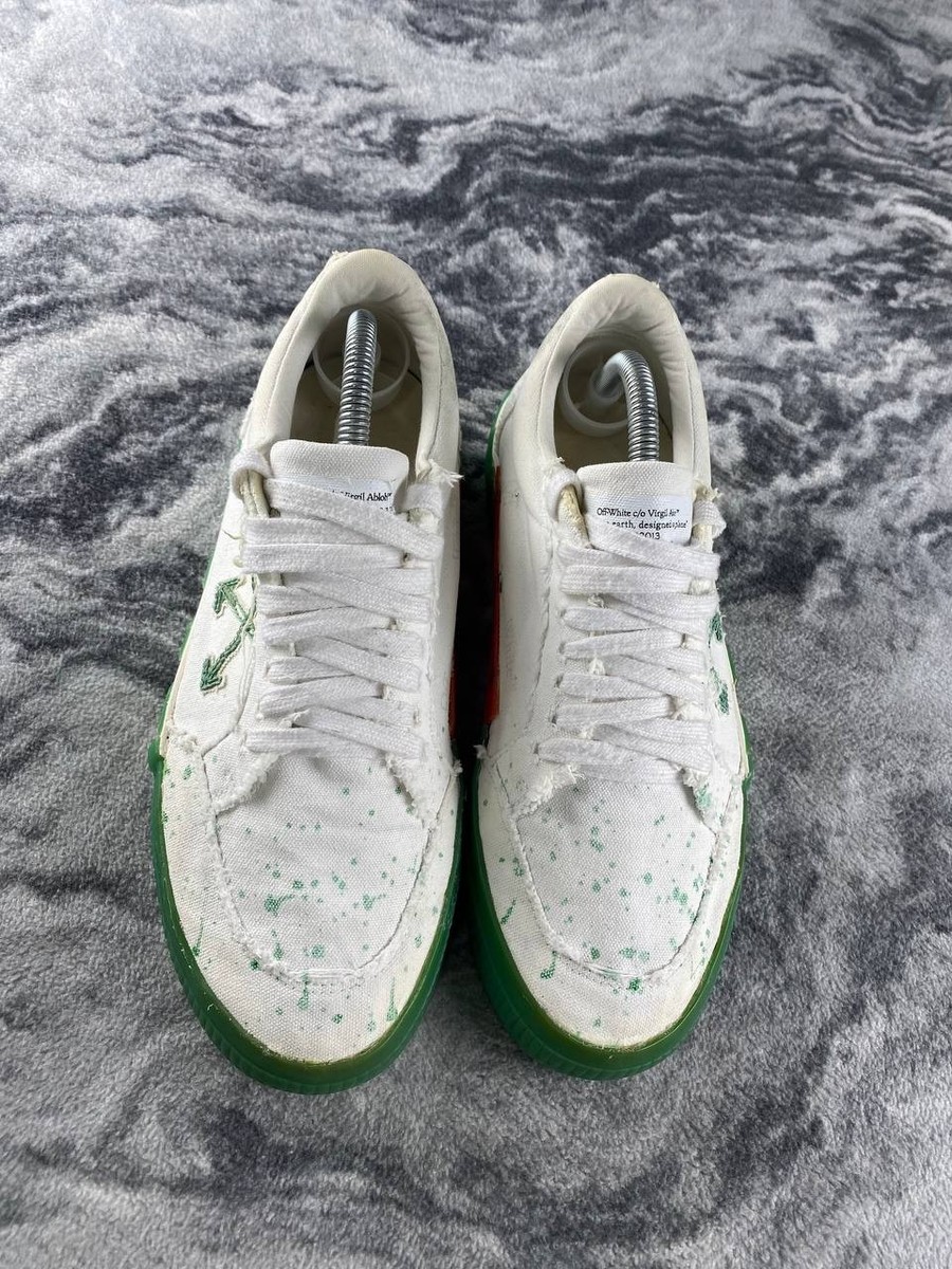 Off-White Low Vulcanized Canvas Sneakers Men Size 42 White | eBay