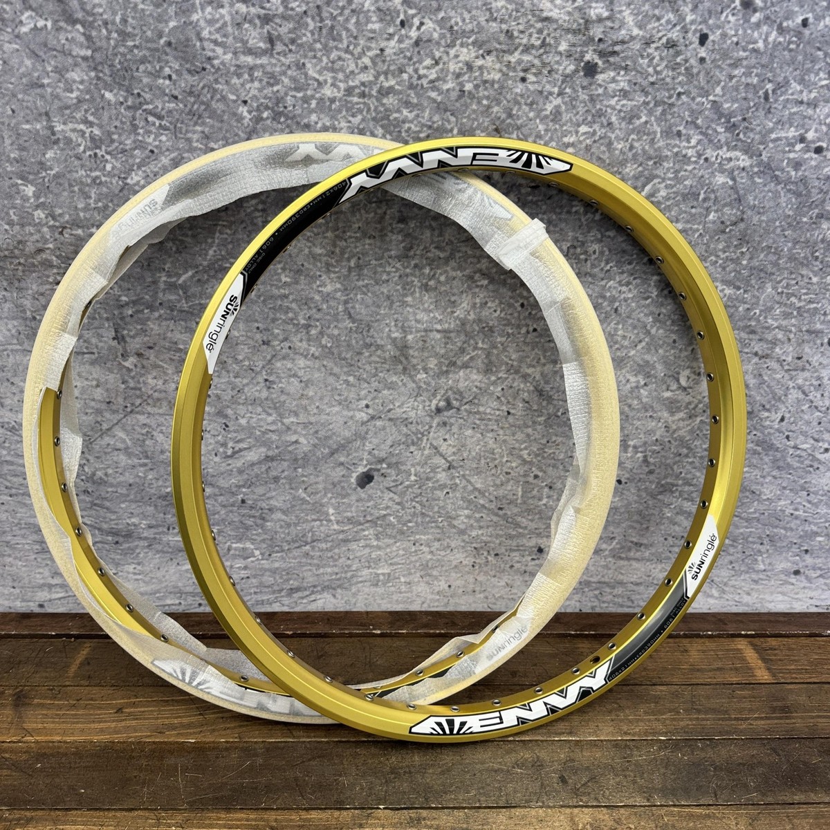 Sun Ringle Envy 20in BMX Rims 36H Gold Disc Only NOS 406x21mm