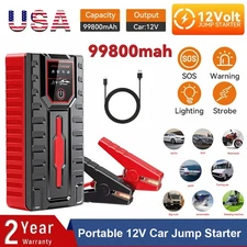 Car Jump Starter 99800mAh Booster Jumper Box Power Bank Battery Charger US