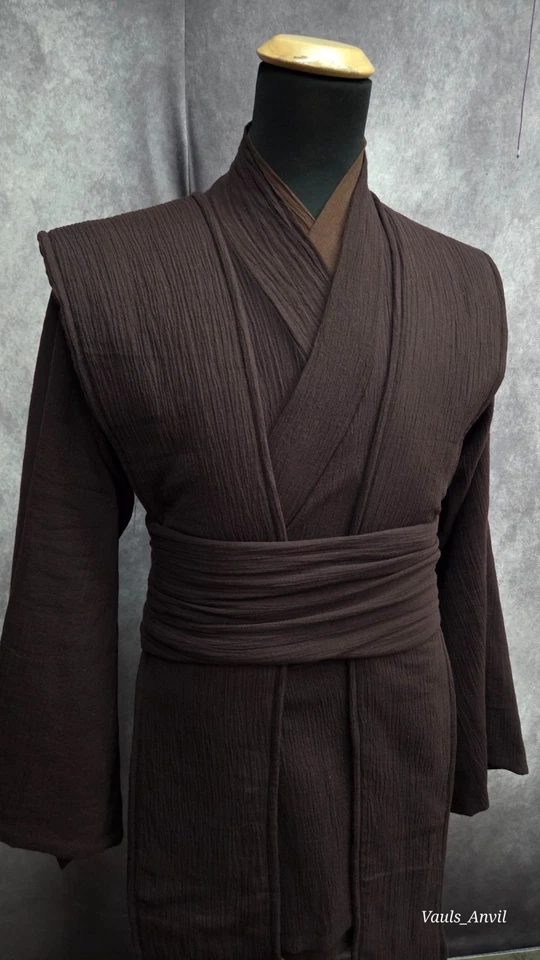 Пояс Star Wars Jedi Sith Obi для косплея 100% гофрированный хлопок ручная работа - Изображение 4 из 4