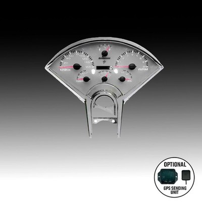Intellitronix White LED Analog Gauge Cluster Set For 1955-1956 Chevy Bel Air