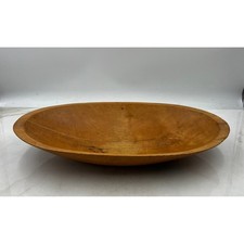VTG Large Rustic Wooden Serving Bowl Dough Bowl Farmhouse Kitchen Decor