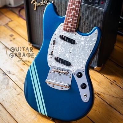 2002 Fender Japan Mustang Blue Competition Stripe - Kurt Cobain inspired CIJ