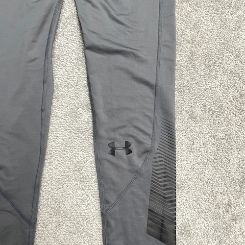 Under Armour Fitted Compression Cold Gear Pants Boys Large Gray Active Athletic - Picture 6 of 14