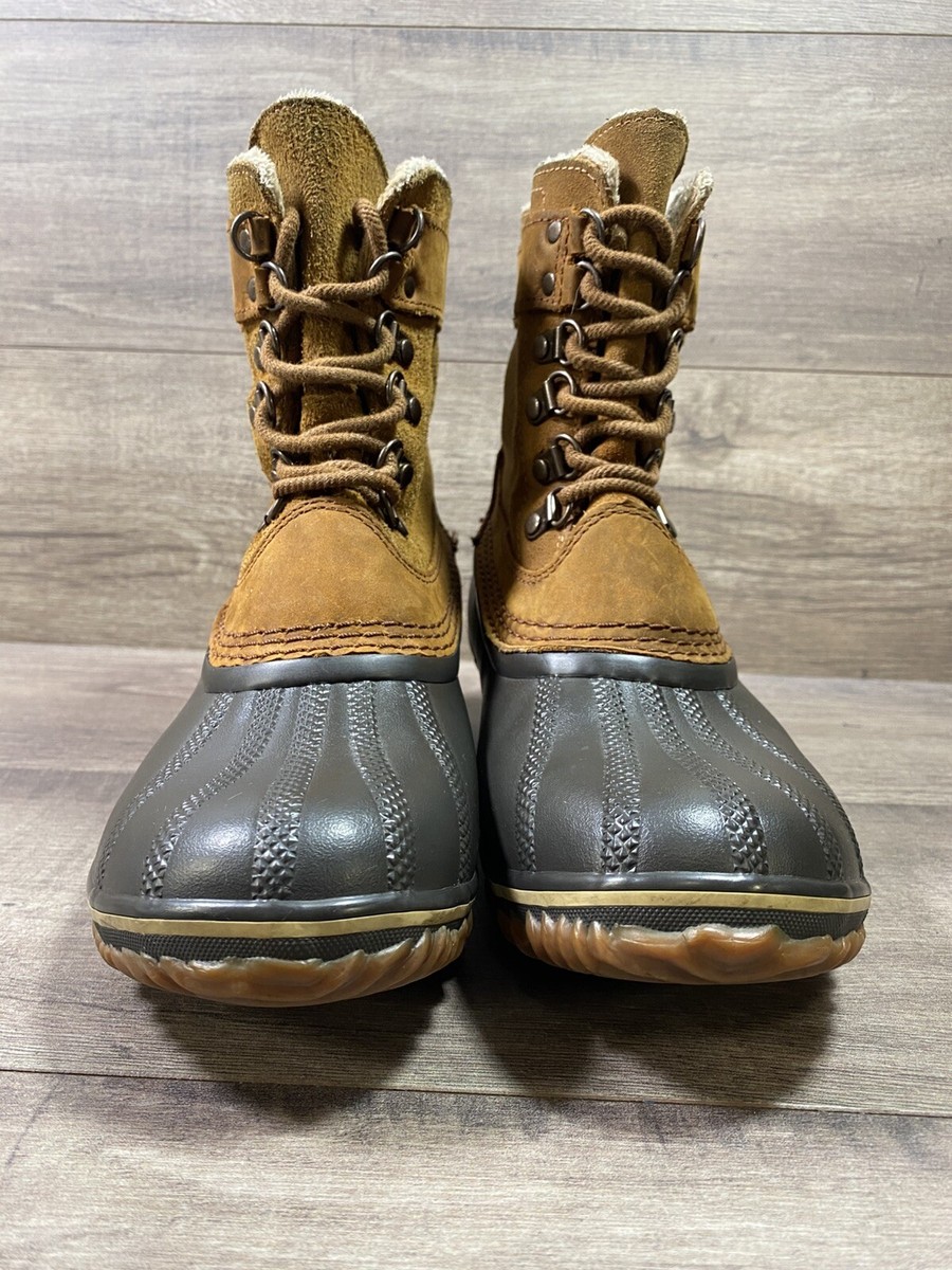 Sorel Lace II Leather Waterproof Snow Boots Shoes Brown  display picture 1