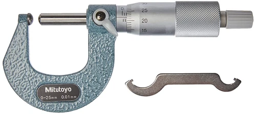Mitutoyo 115-215 Spherical Face Micrometer Ratchet Stop 0-25mm Range 0.01mm New