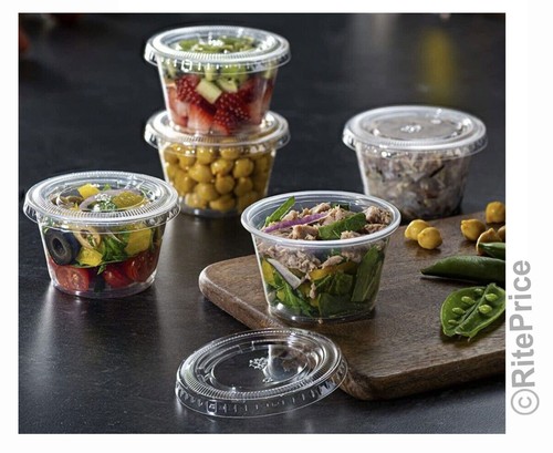 16 PCS Portion Cups With Lids Clear Shot Plastic Disposable 4 Oz In Bag (1 Pack) - 第 14/17 張圖片