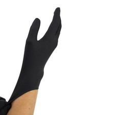 10 Pair = 20 Premium Black Latex Exam Gloves, Medical Grade, Tattoos, 5-6 mil 