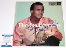 HARRY BELAFONTE LEGENDARY SINGER SIGNED ALBUM VINYL RECORD LP BECKETT COA BAS