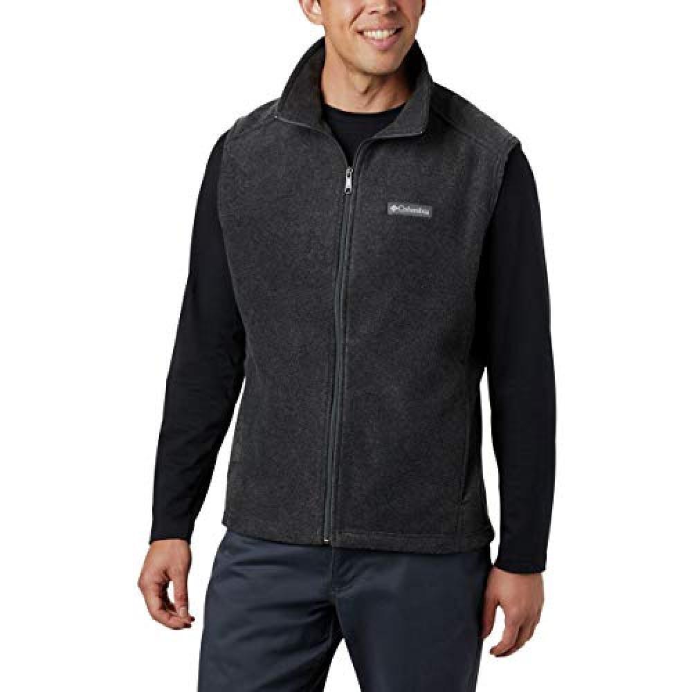 (TG. 6XL) Columbia Steens Mountain Vest Gilet in pile da uomo grigio scuro screz