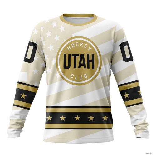 Custom Utah Hockey Club Special Military Hoodie Pullover Hockey Team - Picture 6 of 13