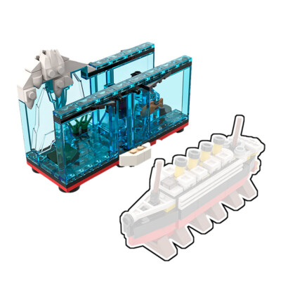 ZITIANYOUBUILD Iceberg Fish Tank Toys 117pcs for 18 Years and Up Gift