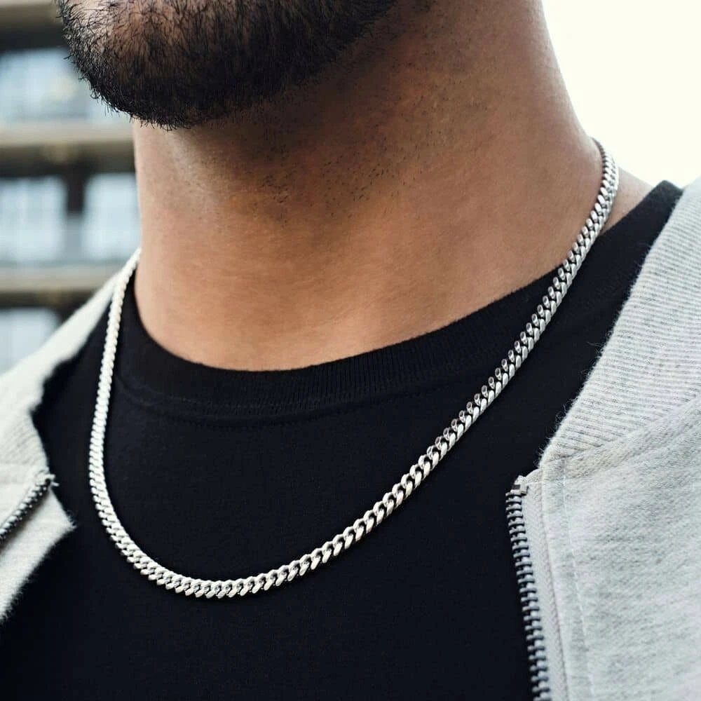 20inch Cuban Link Silver Chain for Men