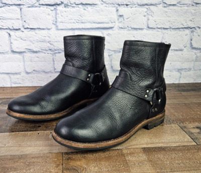 Polo Ralph Lauren Mens Leather Boots Harness Strap Chukka Motorcycle Size 10 M