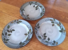Set of 3, Pfaltzgraff Rustic Leaves Stoneware Dinner Plates 11.25"