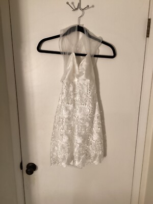 Women NWT "For LOVE & LEMONS" WHITE HALTER DRESS WITH LACE.SIZE S | eBay