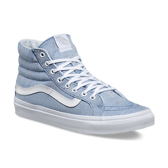VANS Sk8 Hi (Speckle Jersey) Blue/True White High Top Skate WOMEN'S Size 5 VANS Sk8 Hi (Speckle Jersey) Blue/True White High Top Skate WOMEN'S Size 5