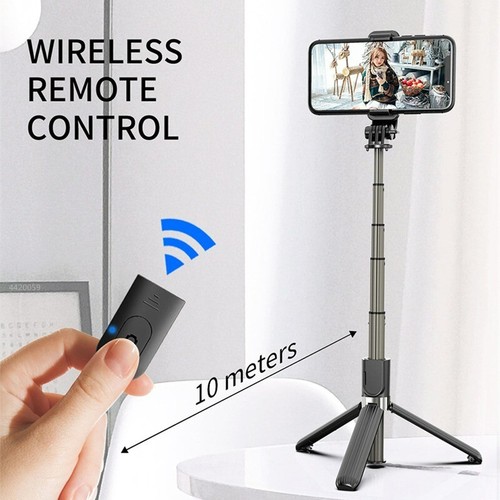 Selfie Stick Treppiede Bluetooth Telescopico con Telecomando per Smartphone - Foto 2 di 9