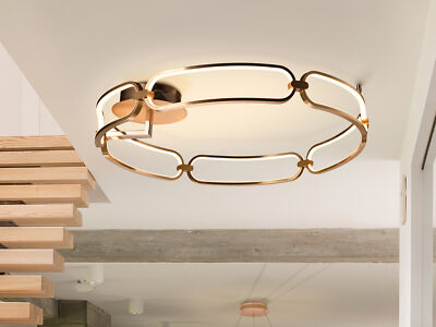 Deckenlampe Deckenleuchte rosegold LED Designer Lampe Strahler COLETTE Ø80cm