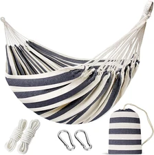 Brazilian Double Hammock with Tree Straps 2 Persons Hammock Portable Hanging ...