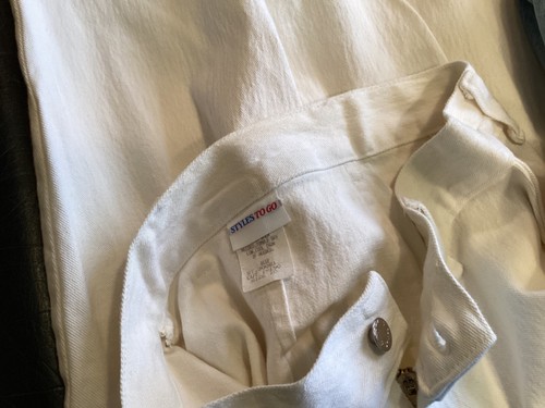 3 Stretch Jeans Lt Blue, White & Ecru High Waisted 29”Wx30”L Sz 10 Sold Separate - Picture 11 of 13