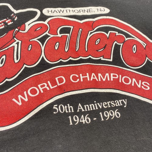 Vintage Caballeros T Shirt Adult Medium Black Red Ring Single Stitch World Champ - Picture 4 of 14