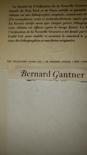 Gerahmte Lithographie von Bernard Gantner 161 von 275 - signiert - - Bild 10 von 12